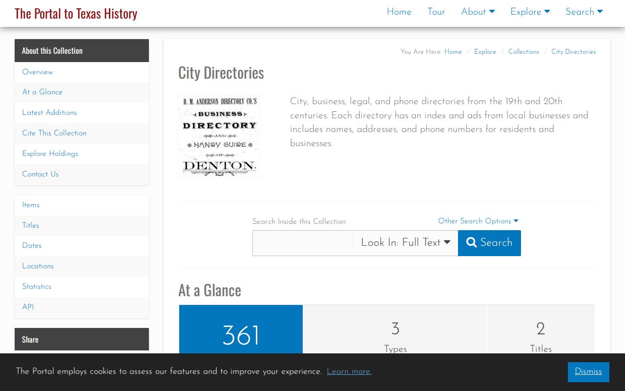 Bryan city directory University of North Texas collection page