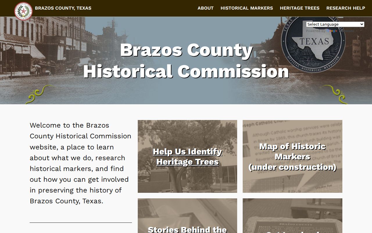 Bryan city directory historical context from Brazos Historical Commission